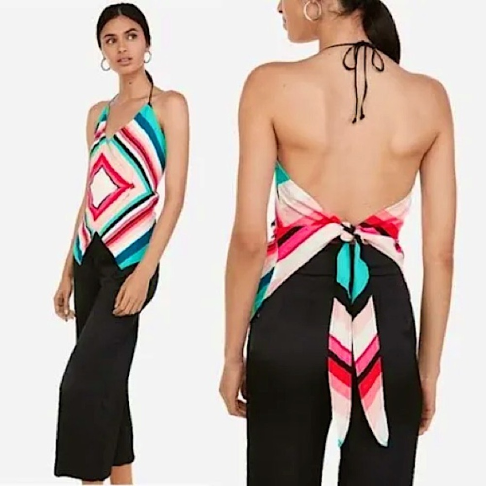 Express 70s Halter Top